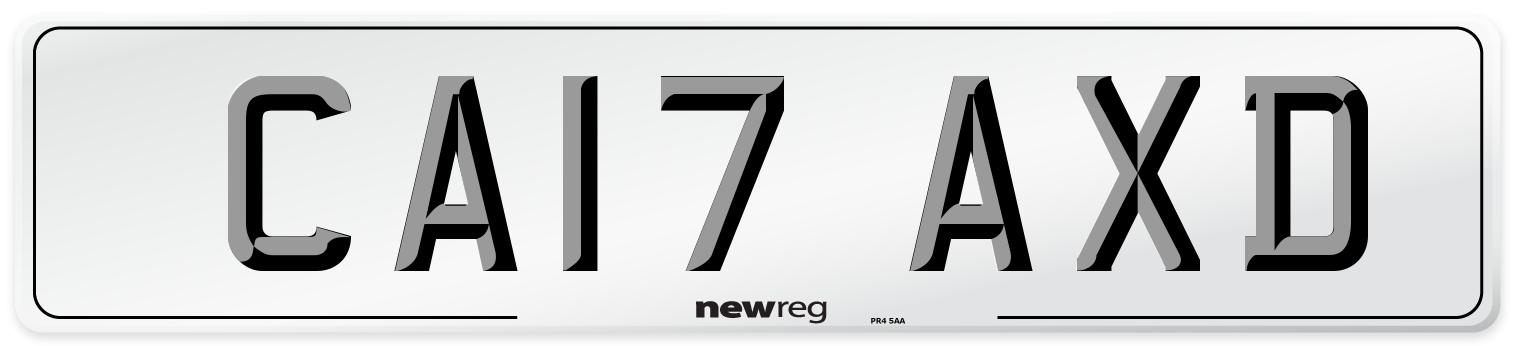 CA17 AXD Number Plate from New Reg